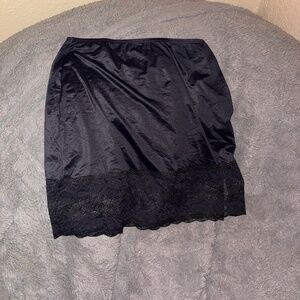 Silk black skirt